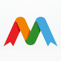 Media Letter M Colorful Logo Design Vector