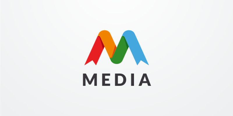 Media Letter M Colorful Logo Design Vector