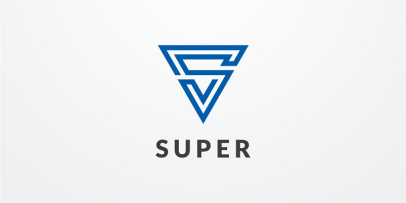 Super Letter S Triangle Logo Design Vector