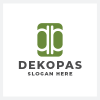 Abstract Letter D and P Shaped Logo