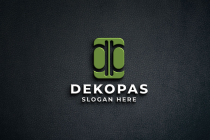 Abstract Letter D and P Shaped Logo Screenshot 1