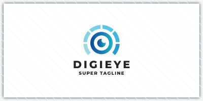 Abstract Digital Eye Logo
