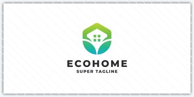 Abstract Eco Home Logo