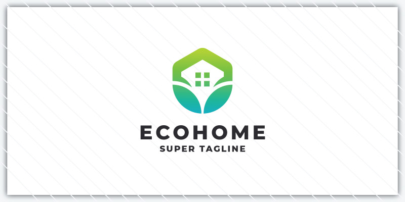Abstract Eco Home Logo