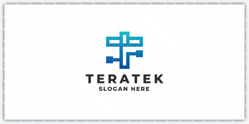 Technology and Network Letter T Logo