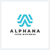 Abstract Hexagon and Letter A Logo