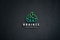 Abstract Brain and Lightning Logo Screenshot 1