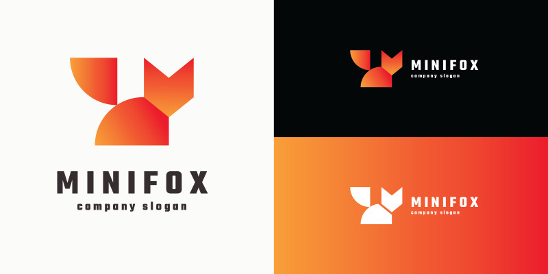Abstract Geometric Fox Logo