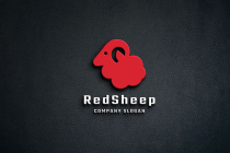 Minimalist Red Sheep Logo Screenshot 1