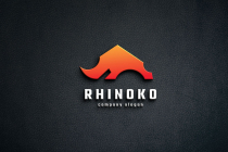 Abstract Geometric Rhinoceros Logo Screenshot 1