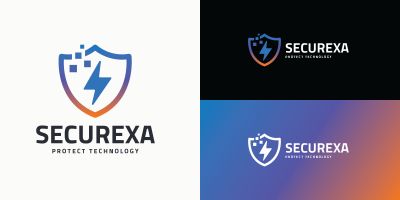 Digital Shield and Security Logo