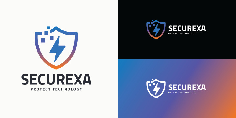 Digital Shield and Security Logo