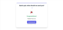 Quiz to Email Micro - WordPress Plugin Screenshot 1