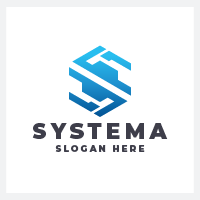 Geometric Tech Letter S Logo
