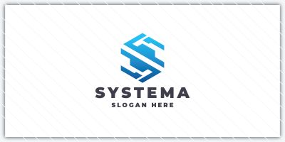 Geometric Tech Letter S Logo