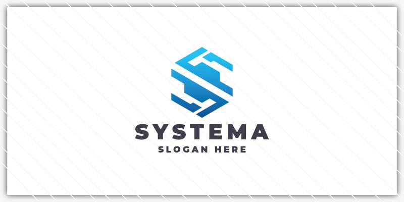 Geometric Tech Letter S Logo