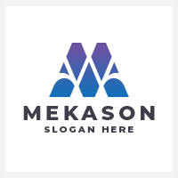 Modern Geometric M Logo