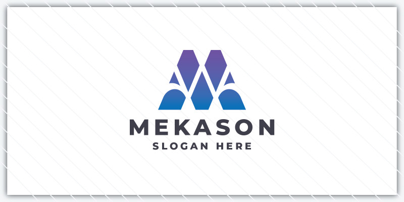 Modern Geometric M Logo