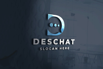 Modern Chat App Letter D Logo Screenshot 1