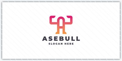 Bull and Letter A Logo