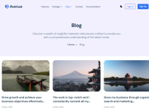 Avenue Pro NextJs Travel Website Template Screenshot 4