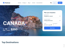 Avenue Pro NextJs Travel Website Template Screenshot 6