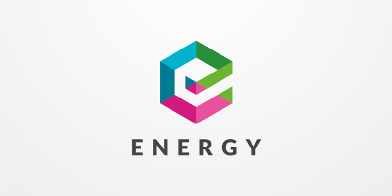 Letter E Hexagon Logo Design Vector v36