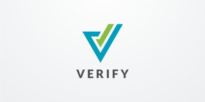 Verify Letter V Logo Design Vector