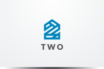 Geometric Number Two 2 Logo Design Vector Screenshot 1