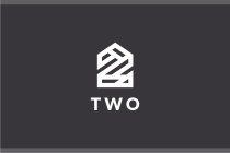 Geometric Number Two 2 Logo Design Vector Screenshot 2