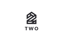 Geometric Number Two 2 Logo Design Vector Screenshot 3