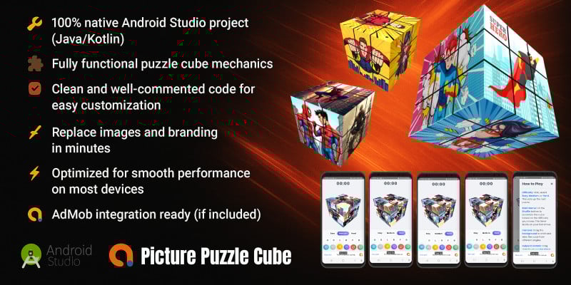Picture Puzzle Cube Game – Android Source Code