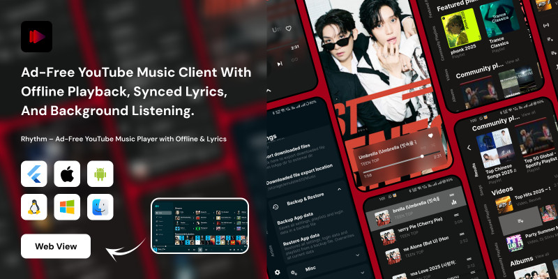 Rhythm - Ad-Free YouTube Music Player with Offline