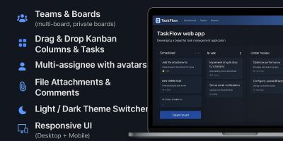 TaskFlow - Kanban Task Manager on Laravel