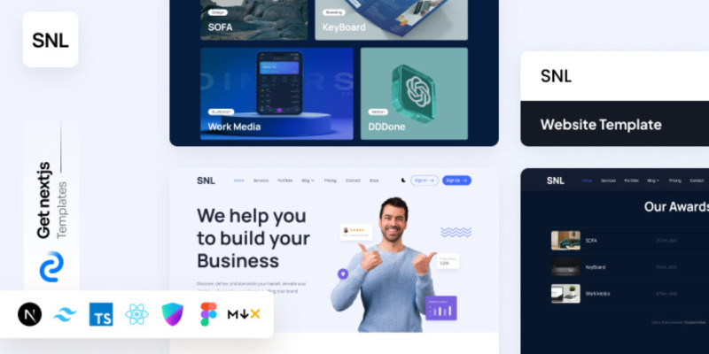 SNL Pro NextJs Tailwind Website Template