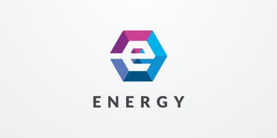 Letter E Hexagon Geomeric Logo Design Vector v38