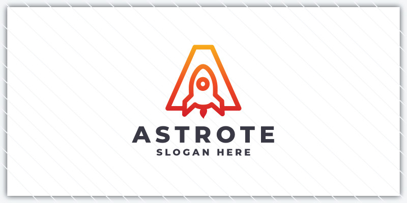 Rocket Launch Letter A Logo