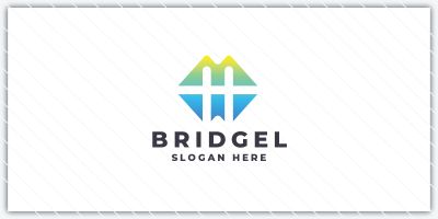 Abstract Modern Bridge Logo
