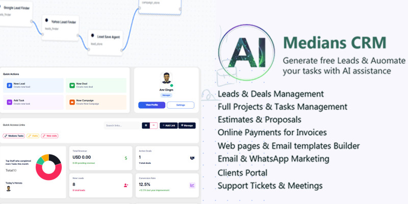 Medians CRM  AI-Powered Laravel System