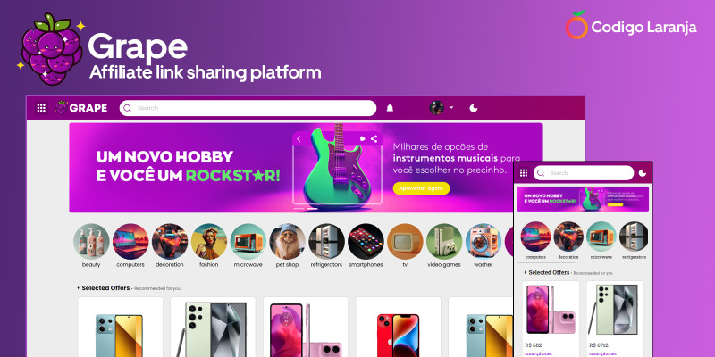 Grape - Affiliate Link Sharing Platform