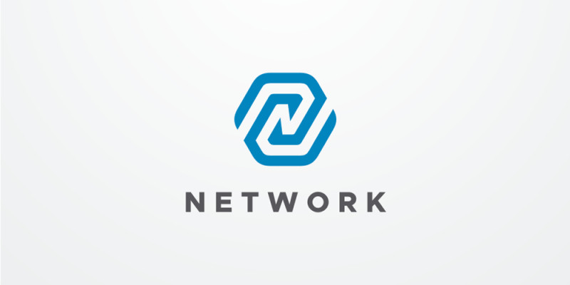 Network Letter N Hexagon Logo Design Vector