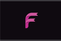 Flexible Letter F Ribbon Logo Design Vector Screenshot 2