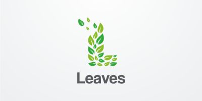 Leaves Leaf Letter L Logo Design Vector