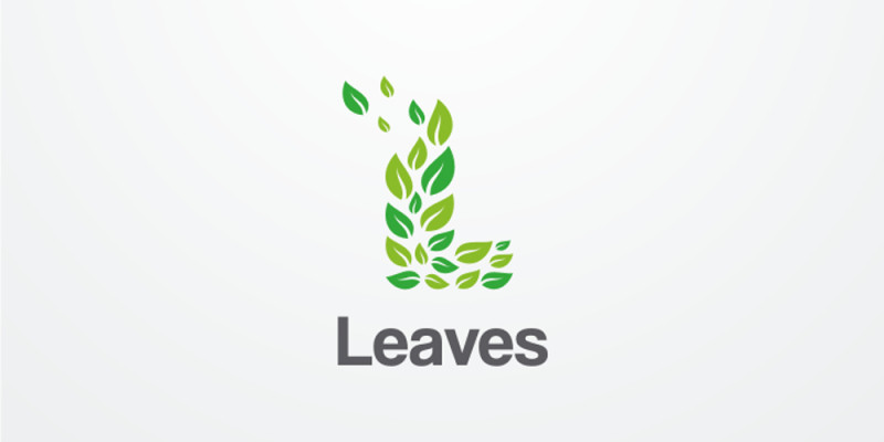 Leaves Leaf Letter L Logo Design Vector