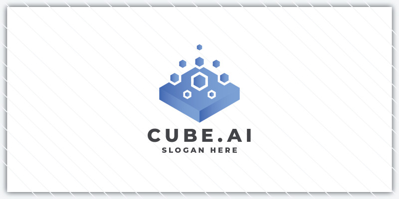 Geometric Cube AI Logo