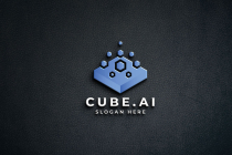 Geometric Cube AI Logo Screenshot 1