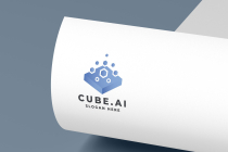 Geometric Cube AI Logo Screenshot 2