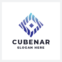 Abstract Geometric Cube Logo