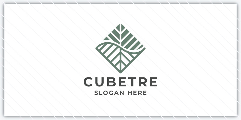 Geometric Cube Tree Logo