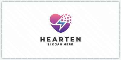 Digital Love Heart Logo